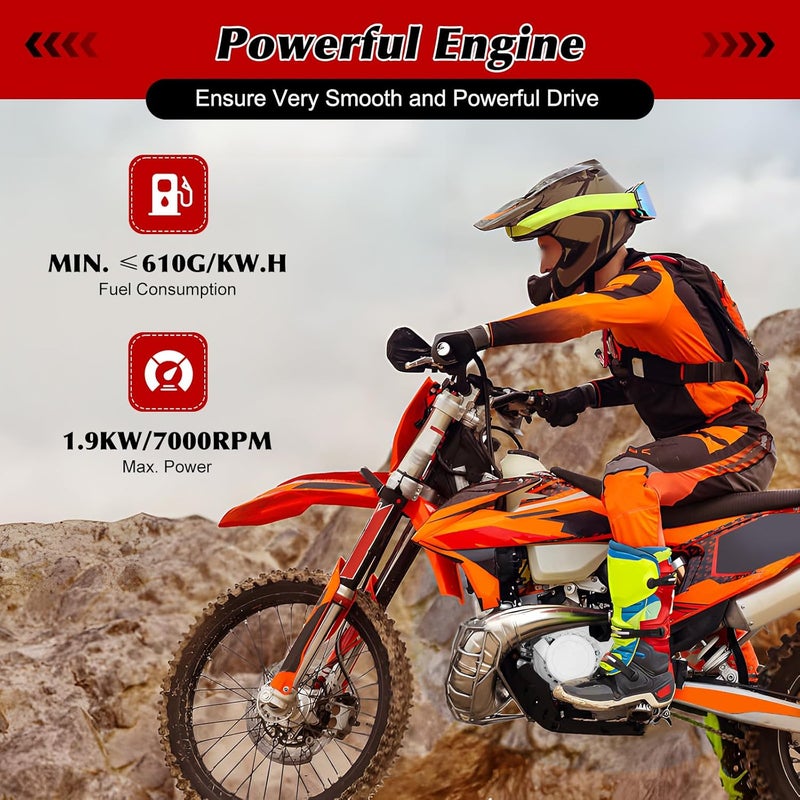 Tipyoumall محرك 49cc 2 ضربات مع بدء سحب، محرك أسطوانة واحدة مبرد بالهواء، مجموعة صندوق تروس أمامي وخلفي تناسب دراجة جيب صغيرة أو سكوتر أو ATV أو سكوتر - Image 3